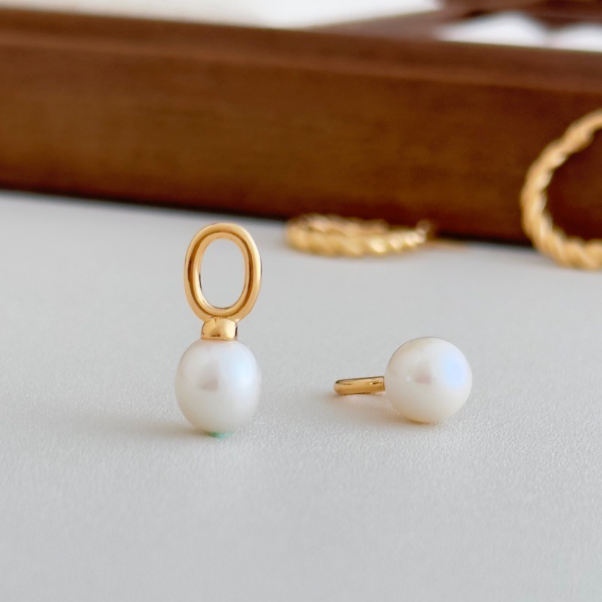 Convertible Pearl Hoops