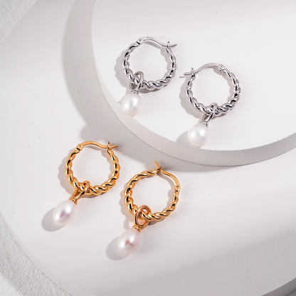 Convertible Pearl Hoops