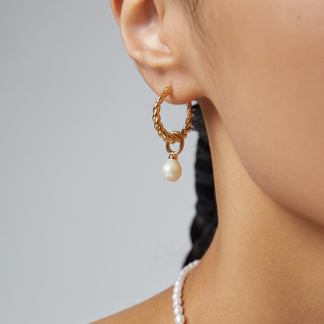 Convertible Pearl Hoops