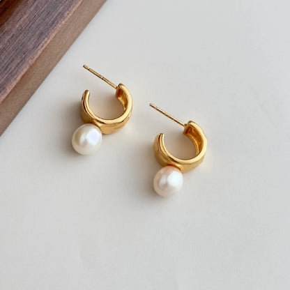 Wave Pearl Earrings